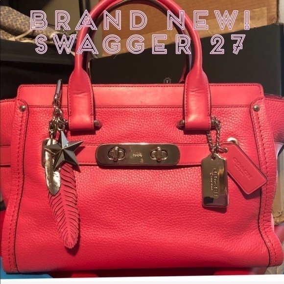 🌸34408 Coach Dahila Pink Swagger 27 Satchel Bag - Picture 2 of 5